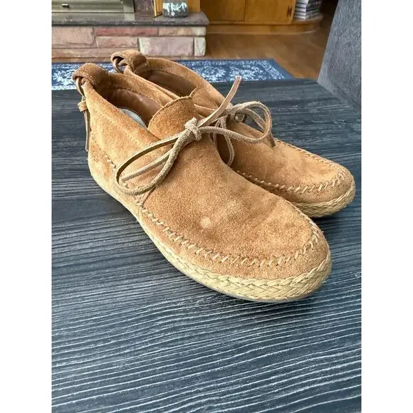 UGG Woodlyn Moccasin Chestnut Brown Ankle Boots Sz. 6 - Picture 9 of 11